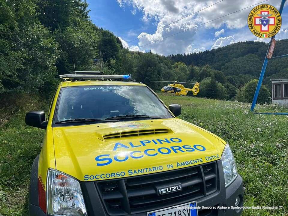 21 agosto 2022. Passo del Lupo -Sestola (MO). Soccorso motociclista.