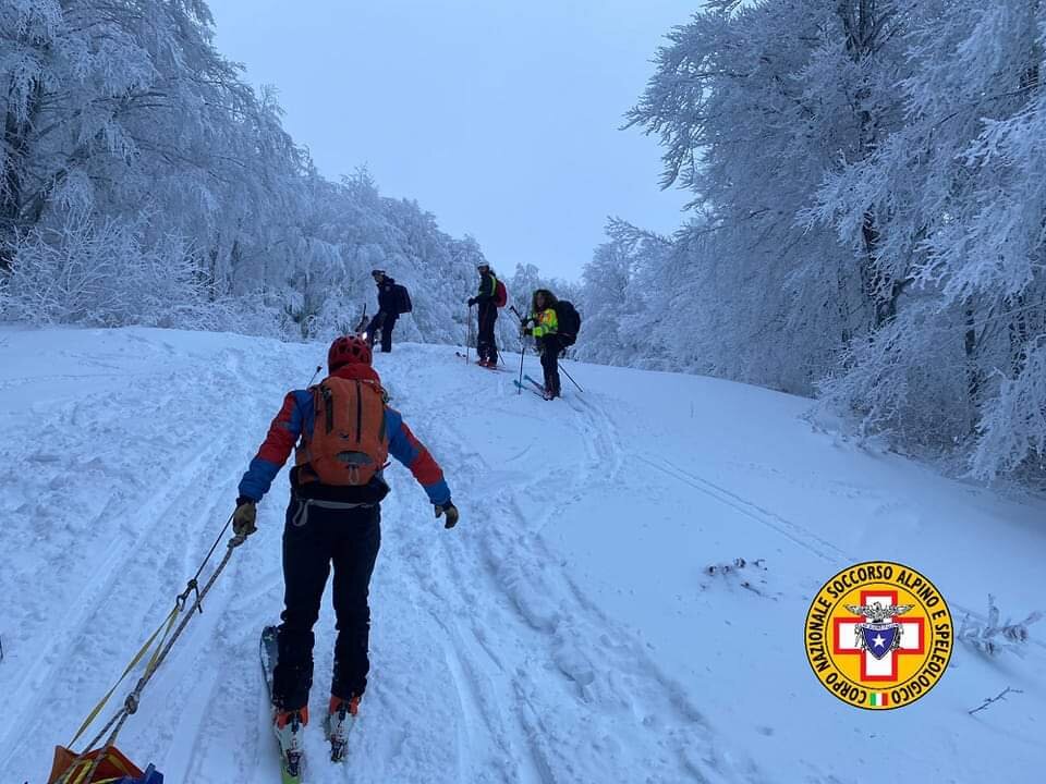 28 gennaio 2023. Cerreto Laghi (RE). Malore durante ciaspolata.