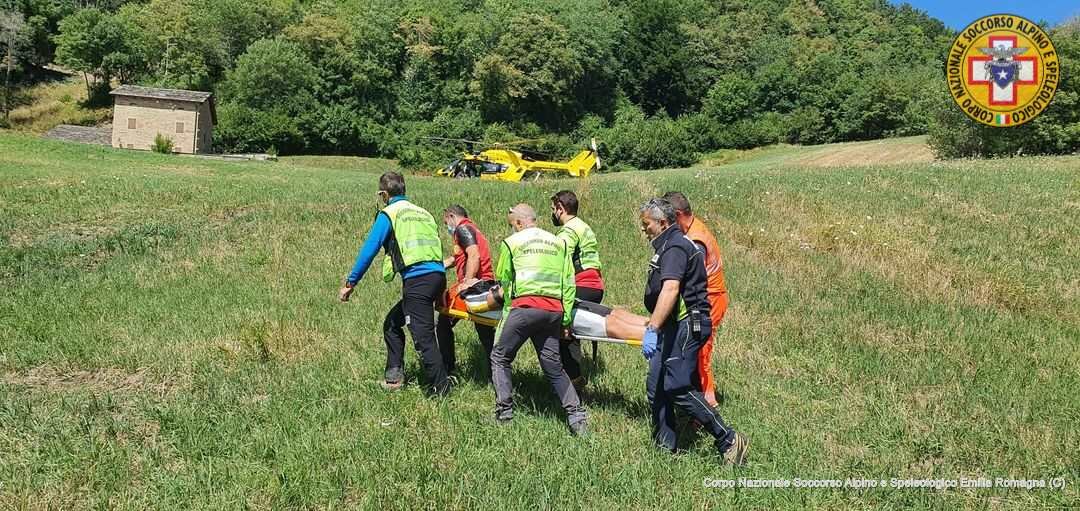 30 luglio 2022. Sestola (MO). Trauma per un rider in zona Sestola: interviene il Soccorso Alpino