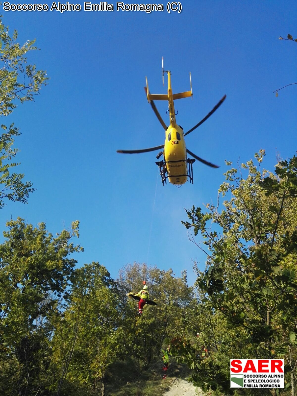 14 ottobre 2017 - Localit&agrave; Calbola di Rocca San Casciano (FC). Soccorso per ferito in incidente fuoristrada con Quad.