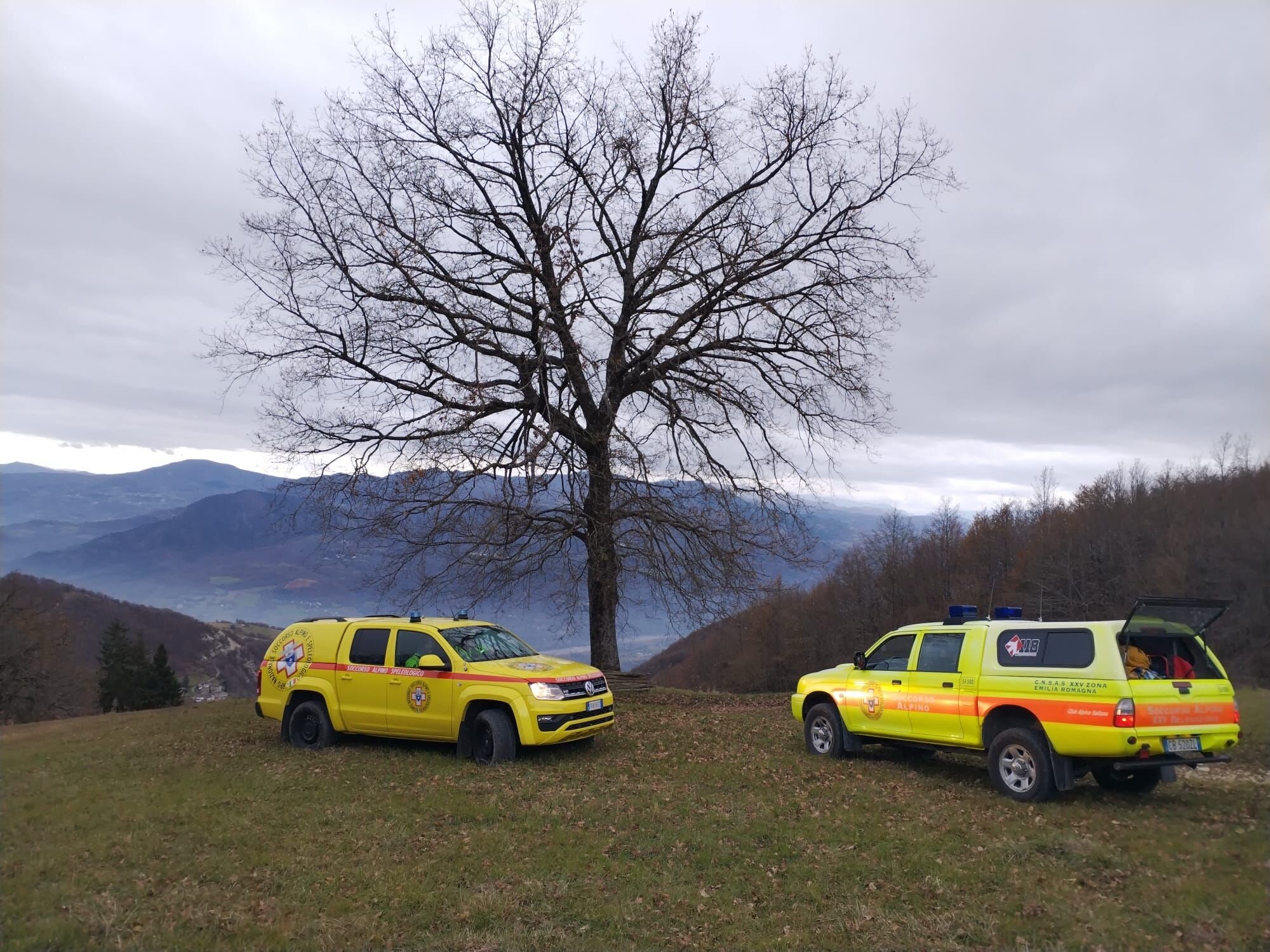 7 dicembre 2024. Loc. Schiavi (Bobbio - PC). Soccorso motociclista infortunato su sentiero.