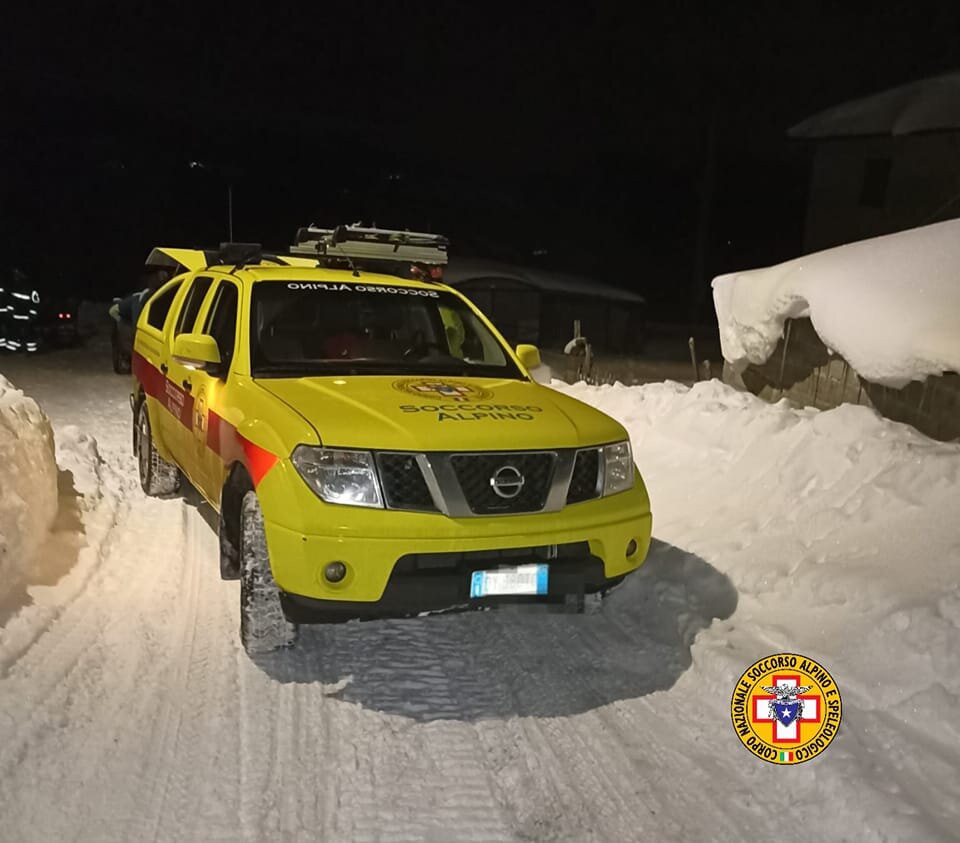 18 febbraio 2023. Premilcuore (FC). Soccorse escursioniste in difficolt&agrave; a causa del terreno innevato.