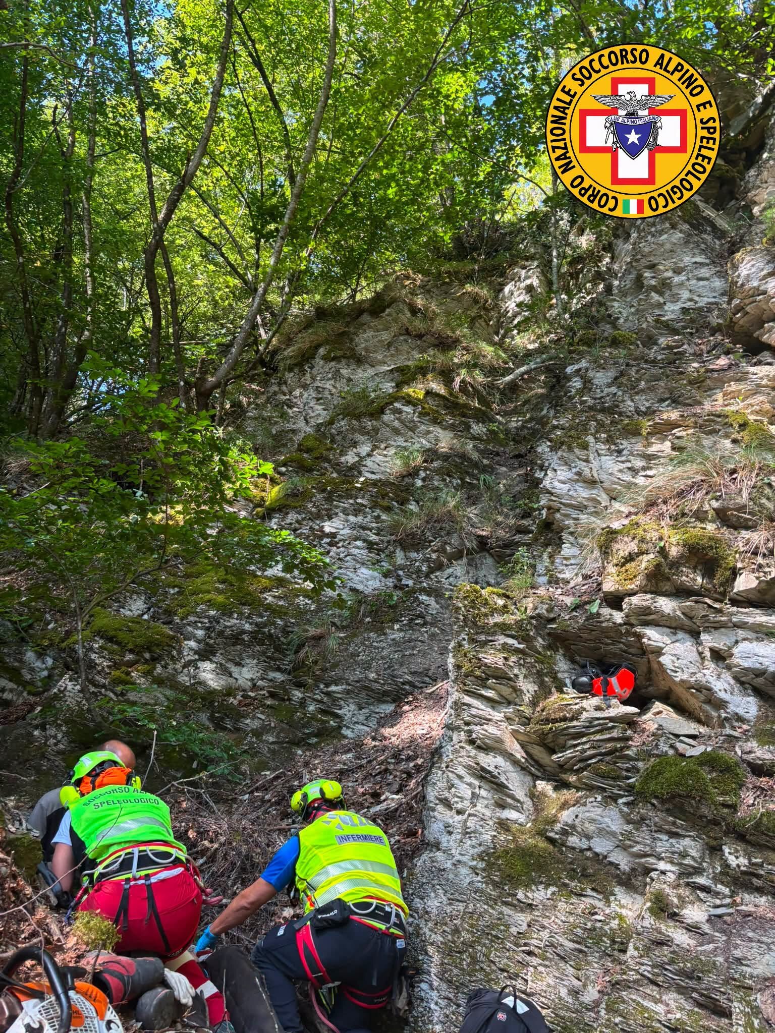 4 agosto 2026. Fornolo (Ventasso - RE). Operaio taglialegna scivola in un calanco.