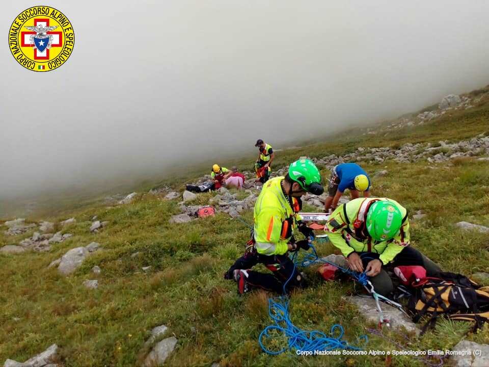 28 luglio 2018. Rifugio SASSETO (Lizzano in Belvedere - Bo). Escursionista scivola per cinquanta metri.