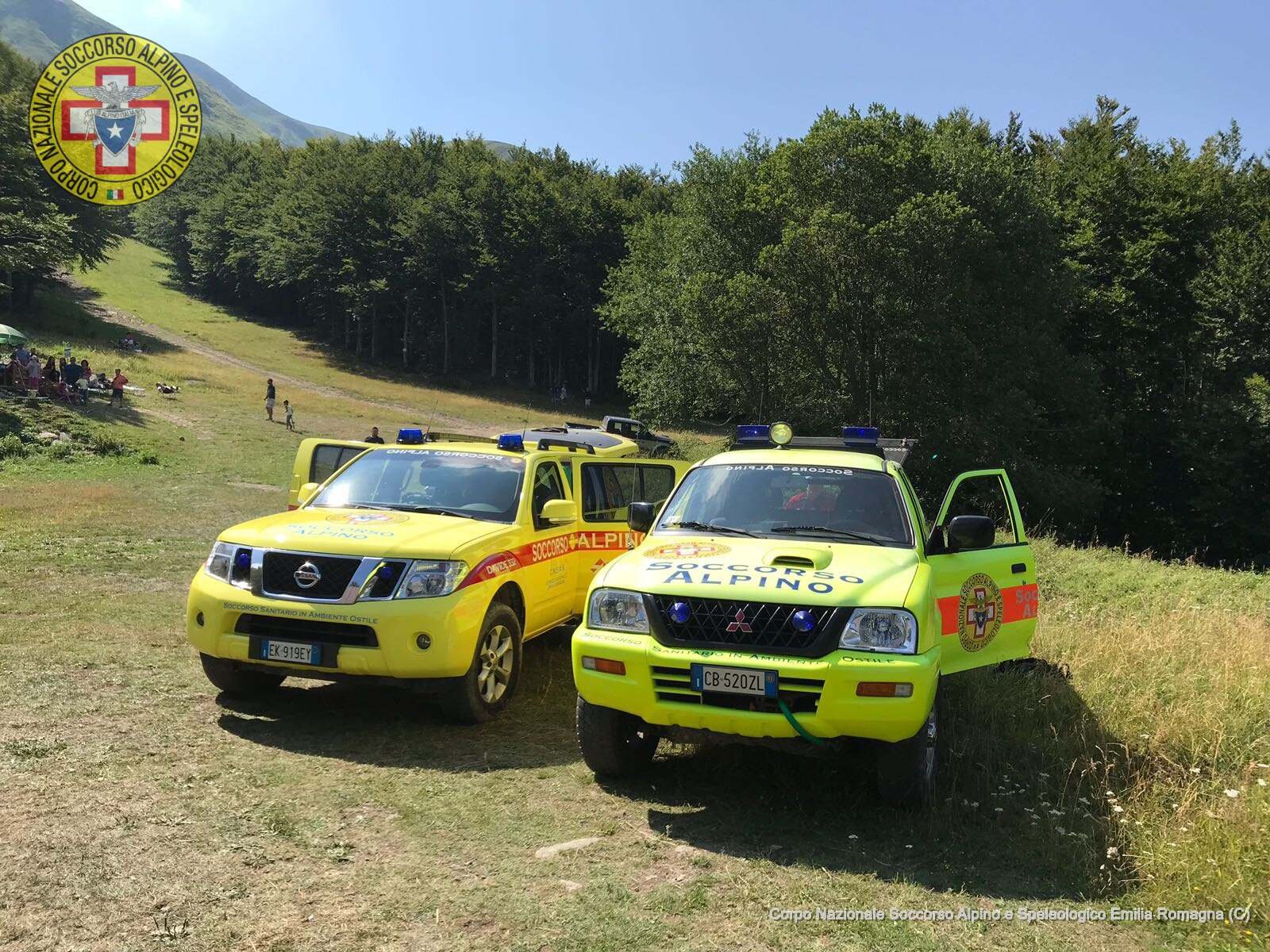 18 agosto 2018. Lago della Ninfa (Sestola MO). Malore per escursionista, intervento del Soccorso Alpino.