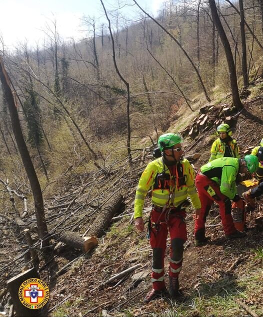 8 aprile 2023. Le Croci - Monzuno (BO). Incidente nel bosco.