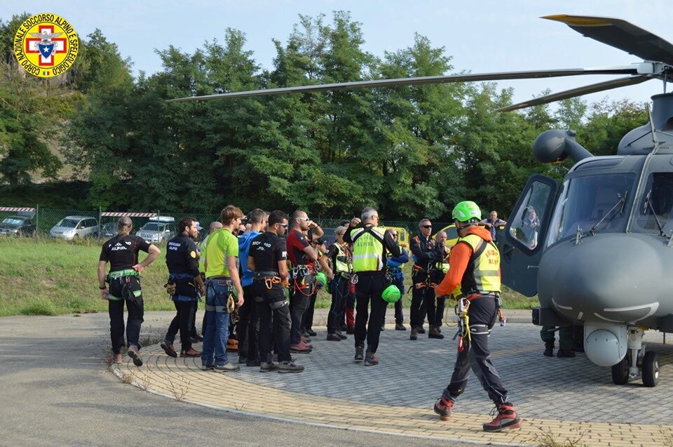 18 settembre 2019. Casina (RE). Addestramento congiunto SAER e 15&deg; SAR AERONAUTICA MILITARE.