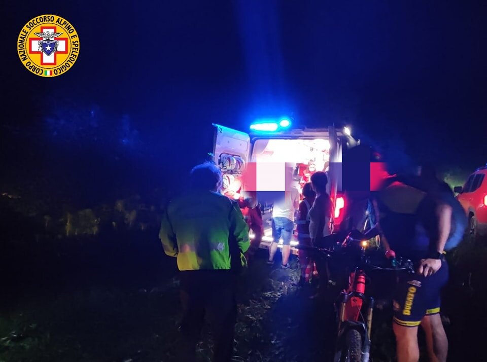 8 giugno 2022. Loc. Cella (Noceto - Pr) Caduta in Mountain bike