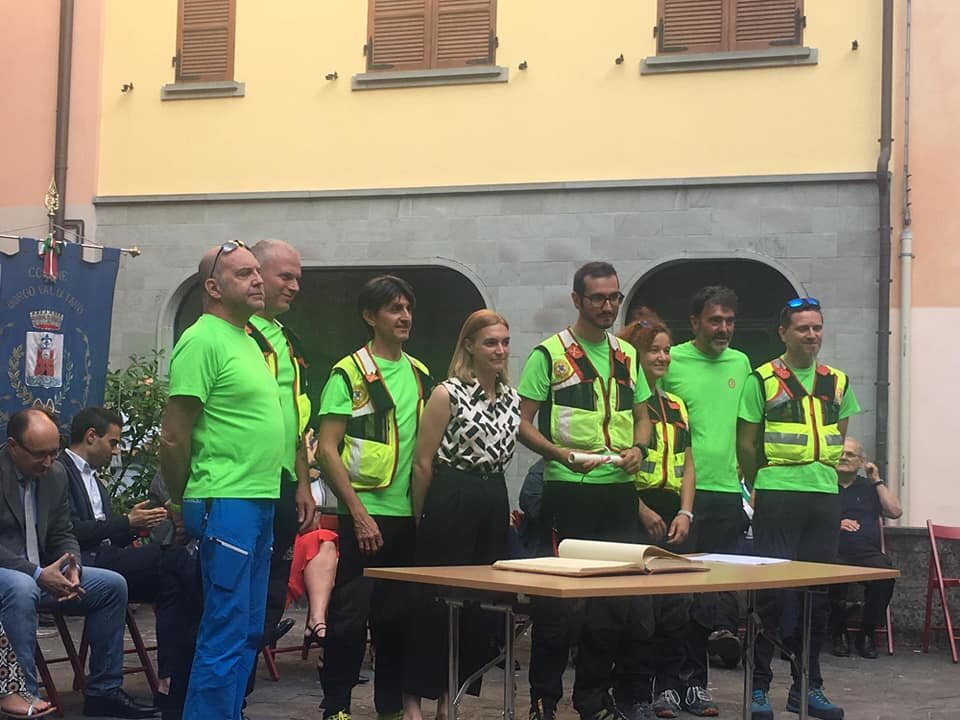 20 luglio 2019.Il Soccorso Alpino e Speleologico Emilia Romagna - Stazione Monte Orsaro, riceve una benemerenza dal Comune di Borgo Val di Taro (Pr).