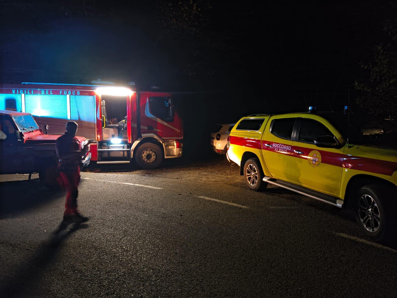 14 febbraio 2026. Ventasso (RE). Intervento di soccorso per auto in scarpata