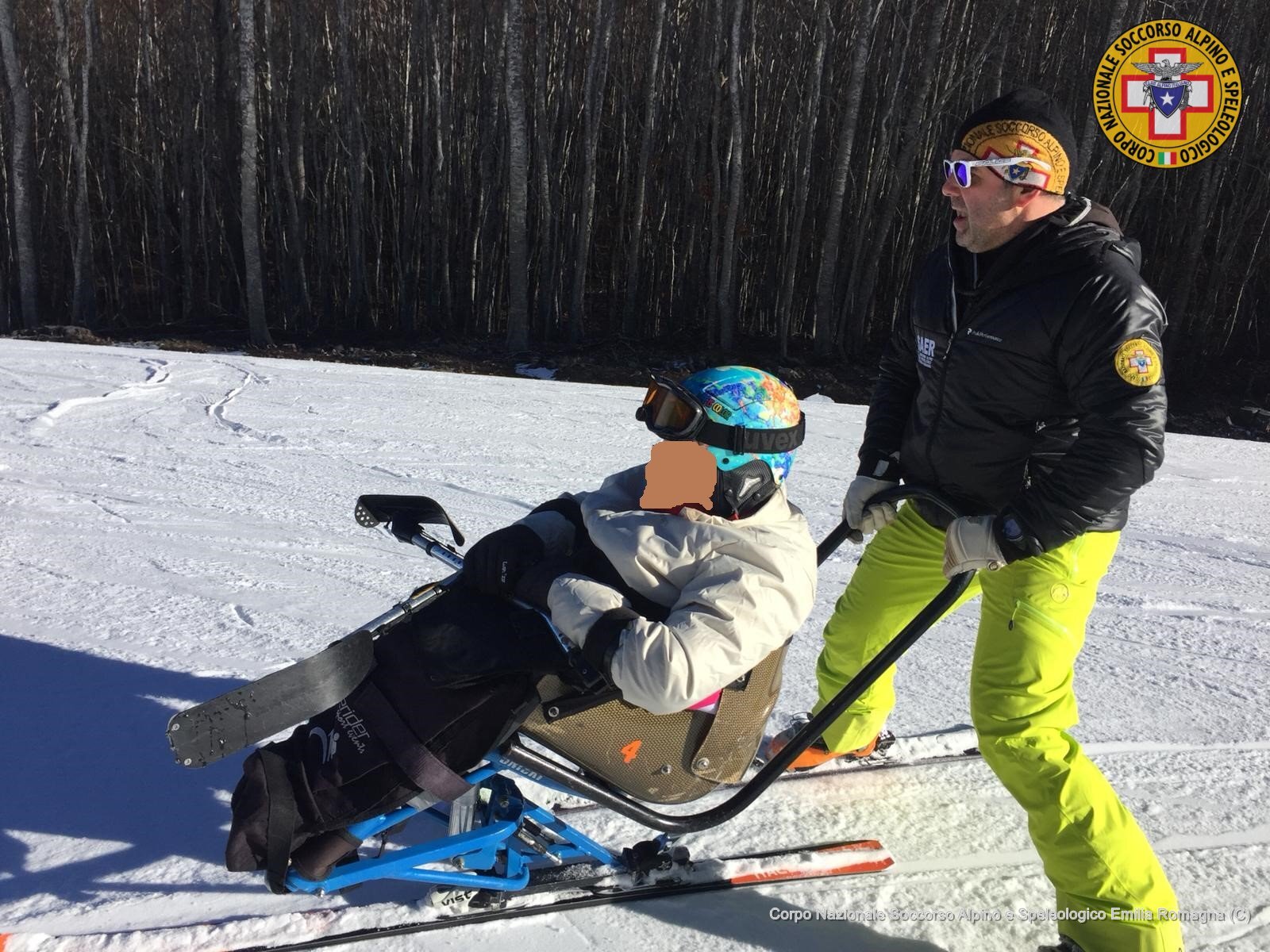 12 gennaio 2020. Monte Cimone (MO). Soccorso Alpino e Freerider Sport Events, una fantastica giornata sulla neve.