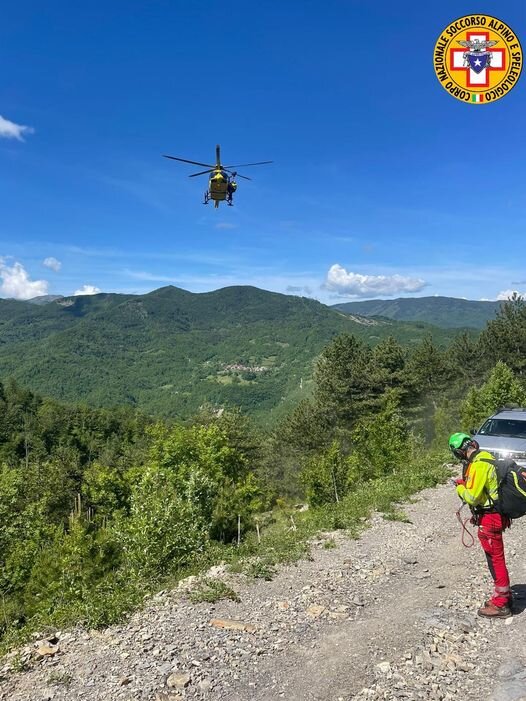 26 maggio 2024. Corniglio (PR). Soccorso biker caduto.