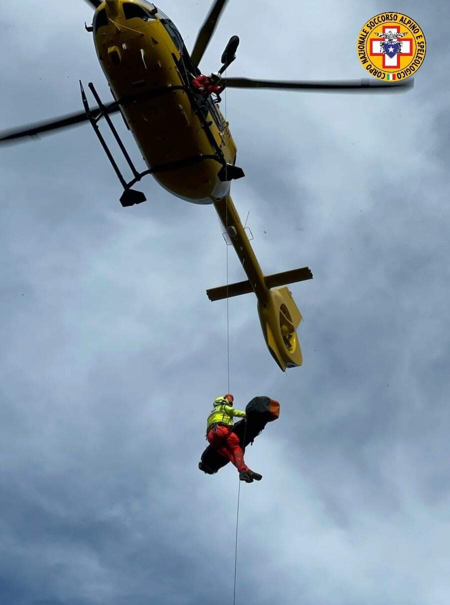 8 febbraio 2024. Mercato Saraceno (FC). Soccorso uomo caduto in scarpata.