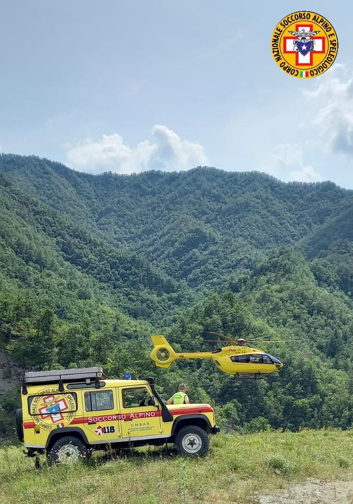 24 giugno 2023. Foreste Casentinesi (FC): intervento del Soccorso Alpino in aiuto ad un biker