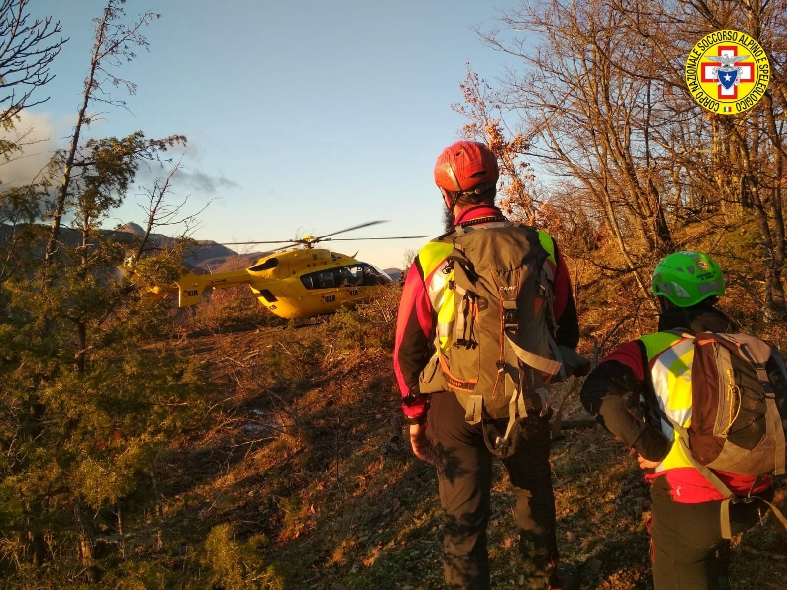 21 dicembre 2019. Gramizzola - Ottone (PC). Cacciatore scivola infortunandosi ad una spalla. Trasportato all'Ospedale Maggiore di Parma.