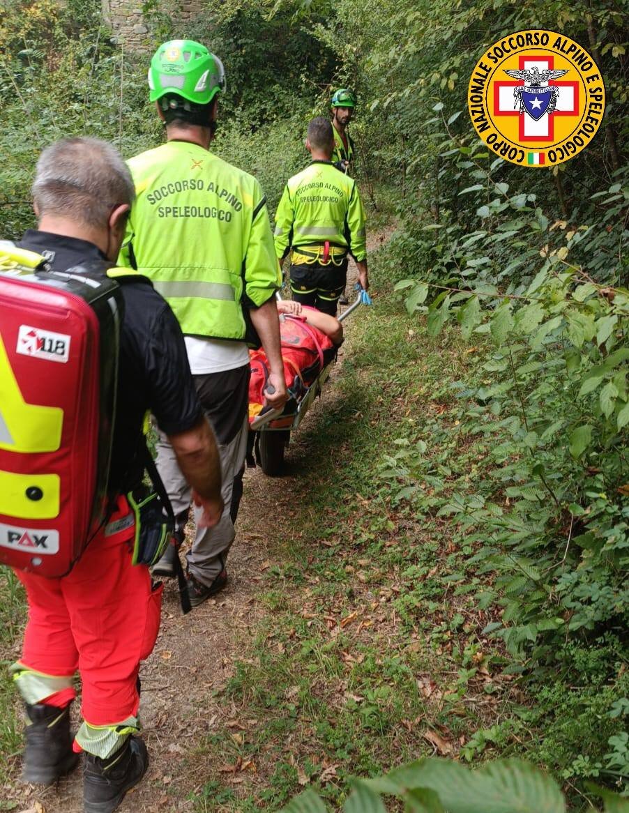 14 agosto 2025. Verghereto (FC). Intervento per soccorrere donna con trauma. .