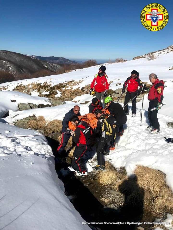 17 febbraio 2019. Corno alle Scale (Lizzano in Belvedere -Bologna). Tre interventi in pochi minuti.