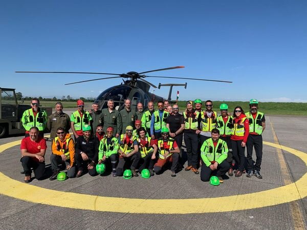 16 aprile 2024. Appennino piacentino. Esercitazione SARALP Soccorso Alpino Emilia Romagna e Aeronautica Militare.