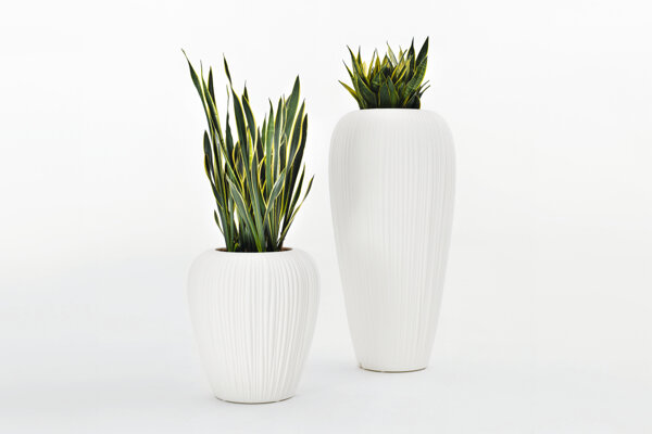 complementi d'arredo MyYour vaso per pianta - colore bianco - effetto goffrato - illuminato complementi d'arredo MyYour vaso per pianta - colore bianco - effetto goffrato - illuminato