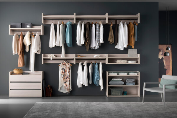 cabina armadio Rossetto cabina armadio in olmo materico gessato