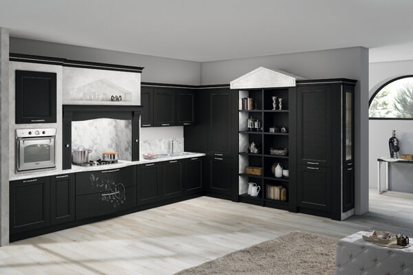 cucina Spar cucina classica angolare - colore nero - prestige - magnolia