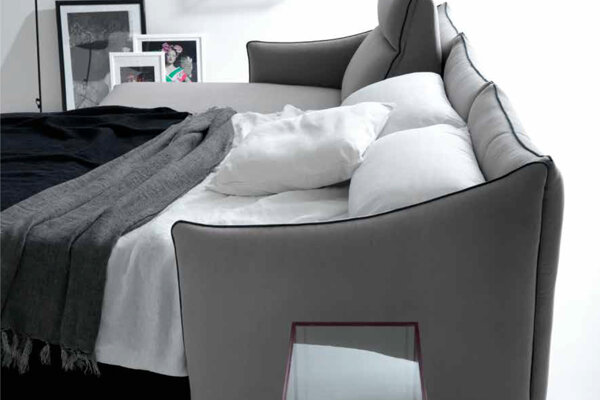 divano letto Aerre divano letto moderno in tessuto grigio - con penisola - particolare
