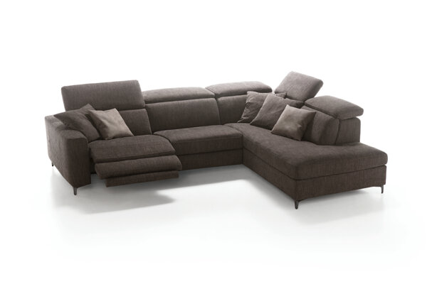 divano Rosini divano moderno in tessuto sfoderabile - con meccanismo relax elettrico