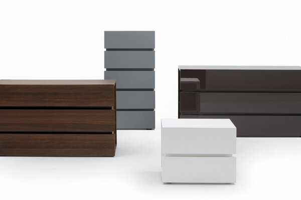 comodino Rossetto comodino / settimanale in rovere laccato opaco o lucido