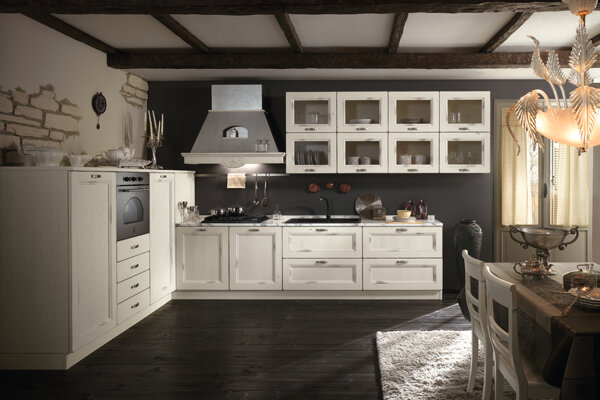 cucina Spar cucina classica angolare - colore bianco panna