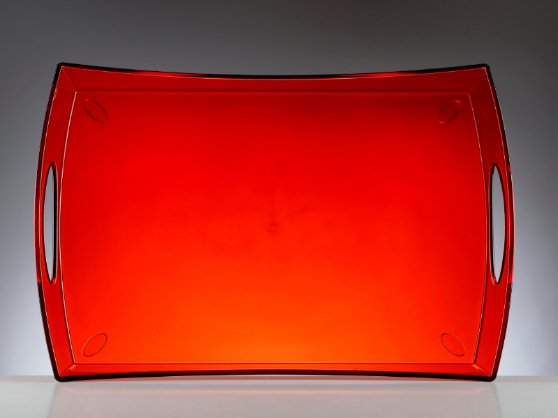 vassoi rettangolare in plexiglass trasparente