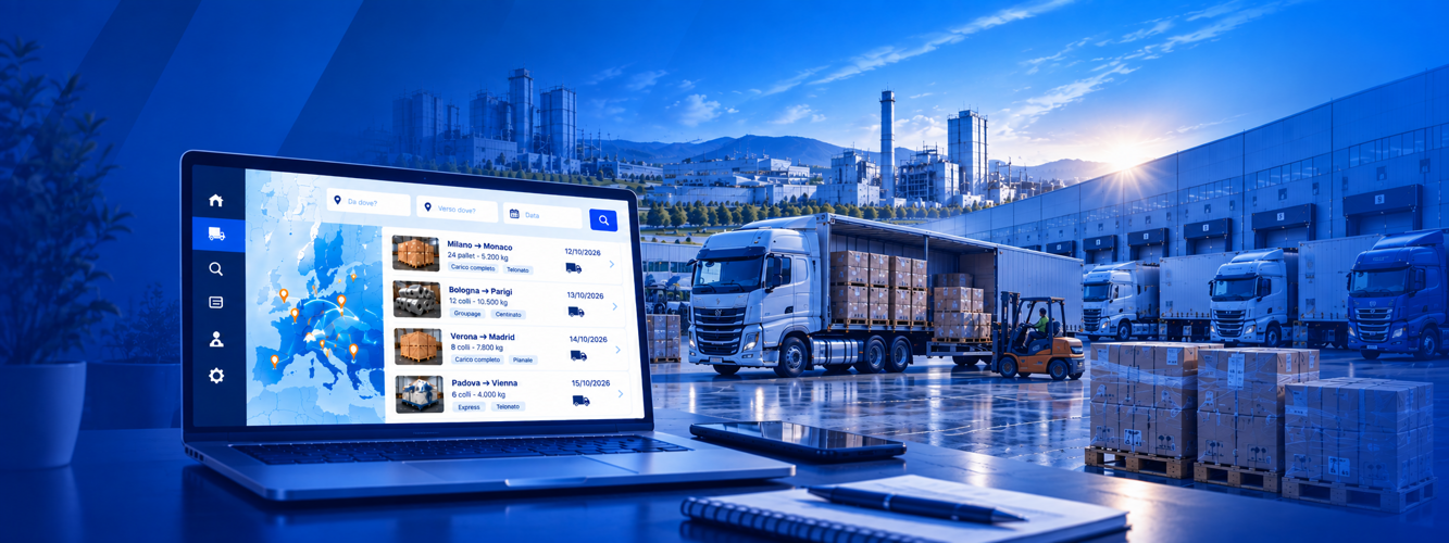 dashboard logistico nel terminal merci
