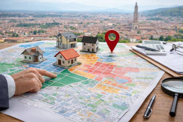 Mappa delle zone di Prato per la valutazione immobiliare