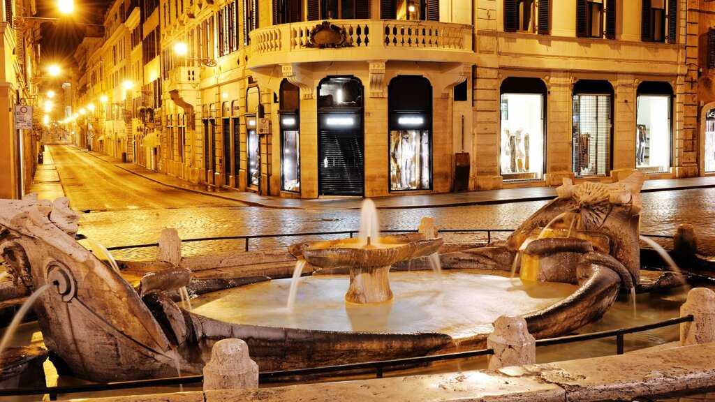 Fontana Bernini piazza di Spagna