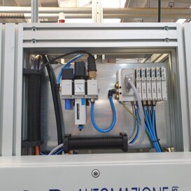 Banco di collaudo pignone Particolare della parte pneumatica che comanda tutti i vari pistoni