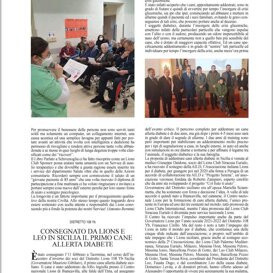 CONSEGNA CANE ALLERTA DIABETE 11 Febbraio incontro d'inverno distretto Lions 108Yb