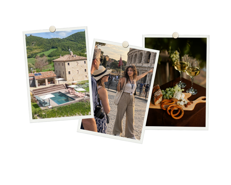 brown and black minimalist wedding photo collage