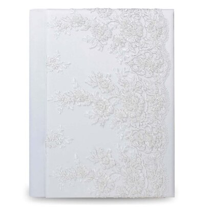 wedding album Pregiato pizzo ricamato di perline tulle e seta lavorato a mano