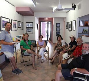 Gruppo Sentire in Bottega a M. di Modica 2014 con S. Caccamo, E. Iemmolo, E. Giurdanella, S. Boccadifuoco, GiEffe, S.Fratantonio 