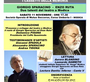 Due talenti de teatro di Modica attori e registi Giorgio Sparacino e Enzo Ruta