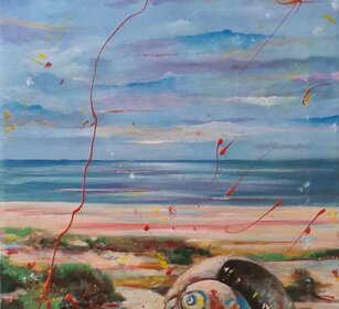 TEMPO FUORI TEMPO Copertina libro del poeta Pippo Puma, acr. su tela anno 2022 cm 40x50