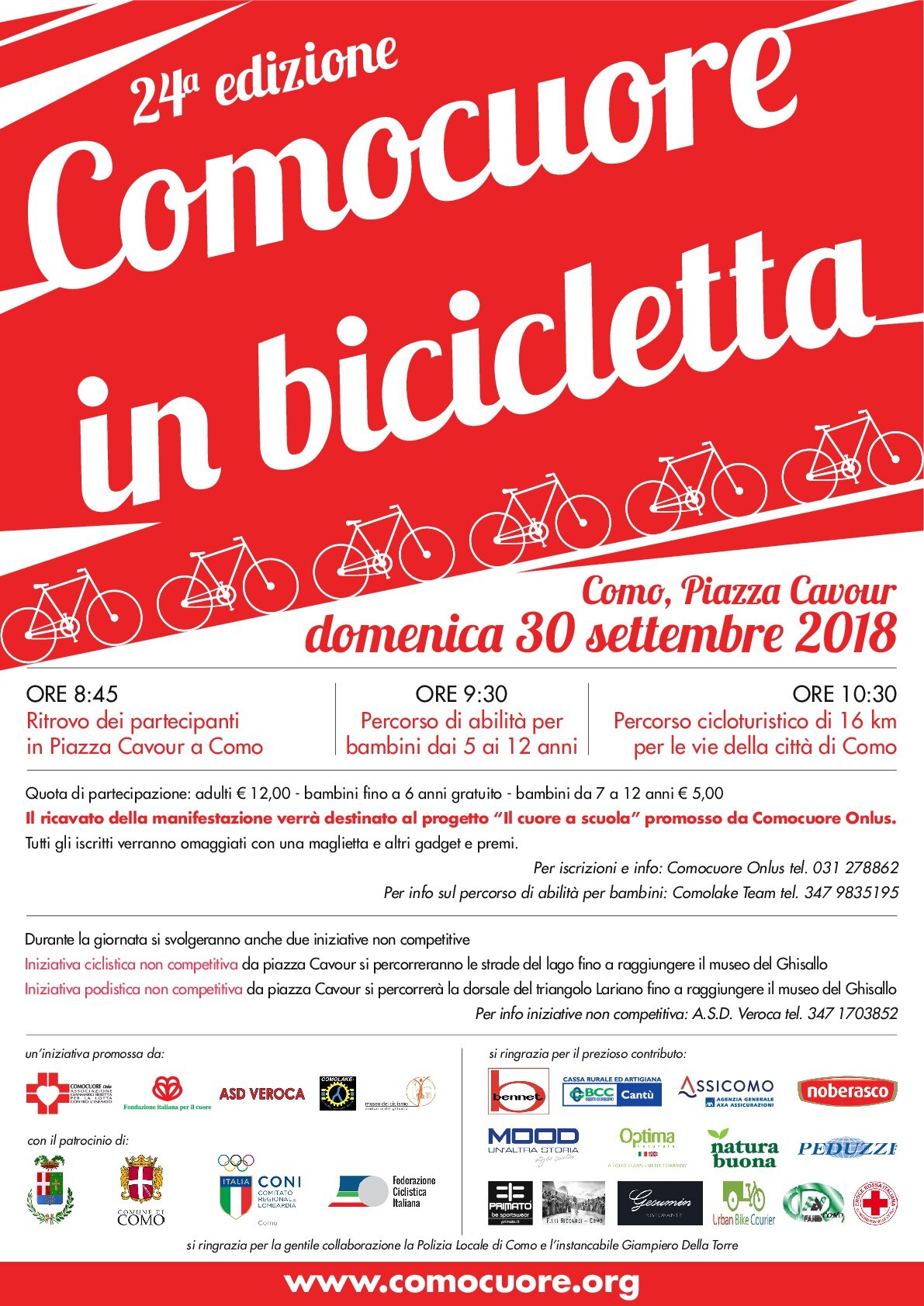 Comocuore in bicicletta 2018