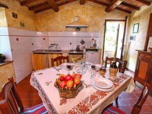 Soggiorno -angolo cottura appartamento Granaio