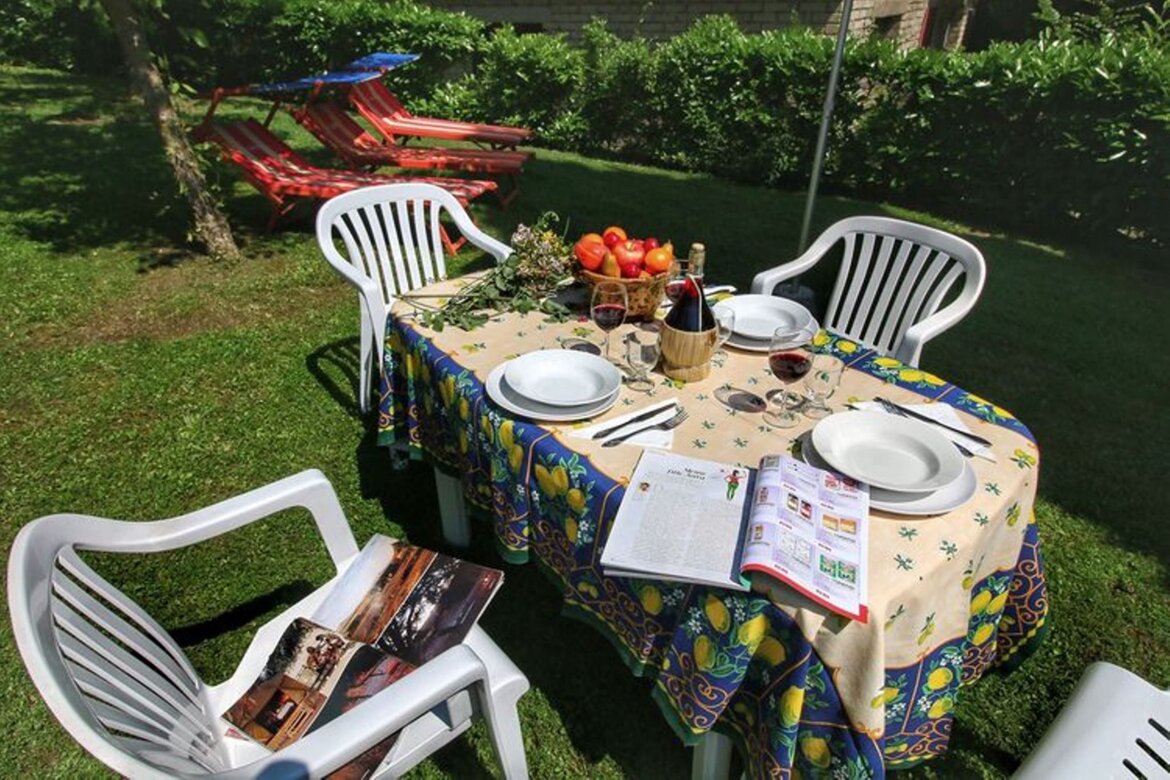 Giardino privato attrezzato appartamento Granaio