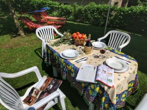 Giardino privato attrezzato appartamento Granaio