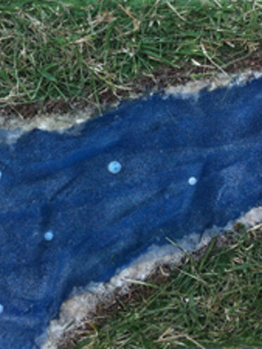 Box-Es n.1045 prato con fiume e pillole 2011 - cm. 36x30x7 Box-Es n.1045 prato con fiume e pillole 2011 - cm. 36x30x7