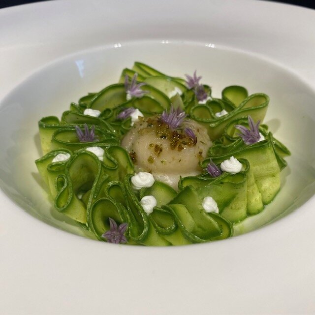 INVOLTINI DI SOGLIOLA CON ZUCCHINE MARINATE E CREMA DI ROBIOLA