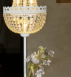 Chandelier bianco da tavolo