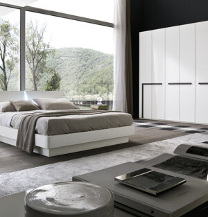 S75 - Camera con armadio a battente serie Quadro