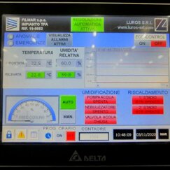 Sistema di termoregolazione PLC di termoregolazione per impianto di trattamento e filtrazione aria