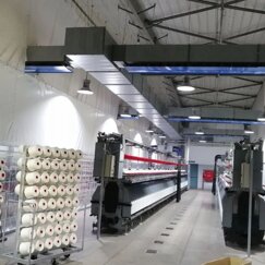 Rete di distribuzione impianto TFA Impianto di distribuzione aria con diffusori a piastra d'urto